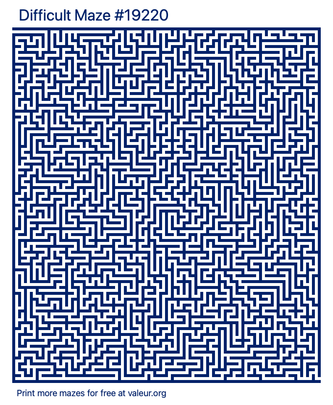 Free Printable Difficult Maze number 19220