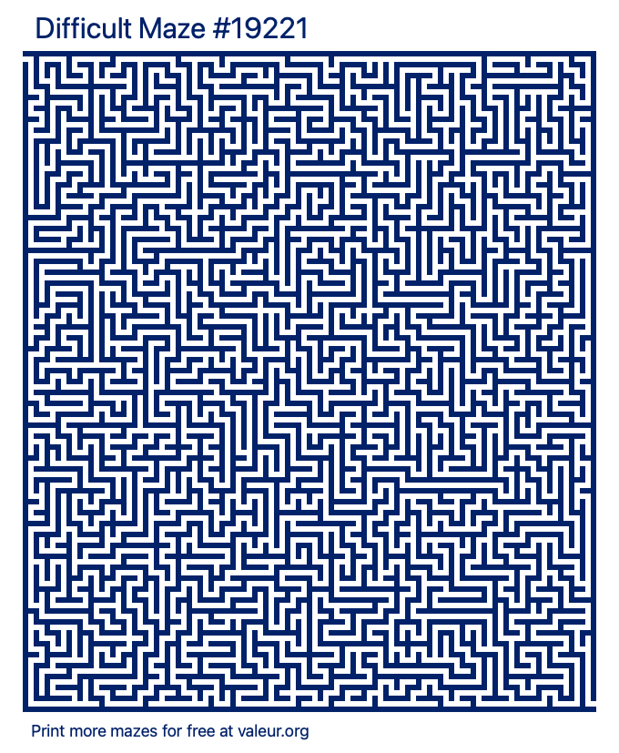 Free Printable Difficult Maze number 19221