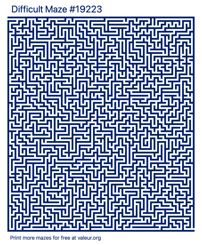 Free Printable Difficult Maze number 19223