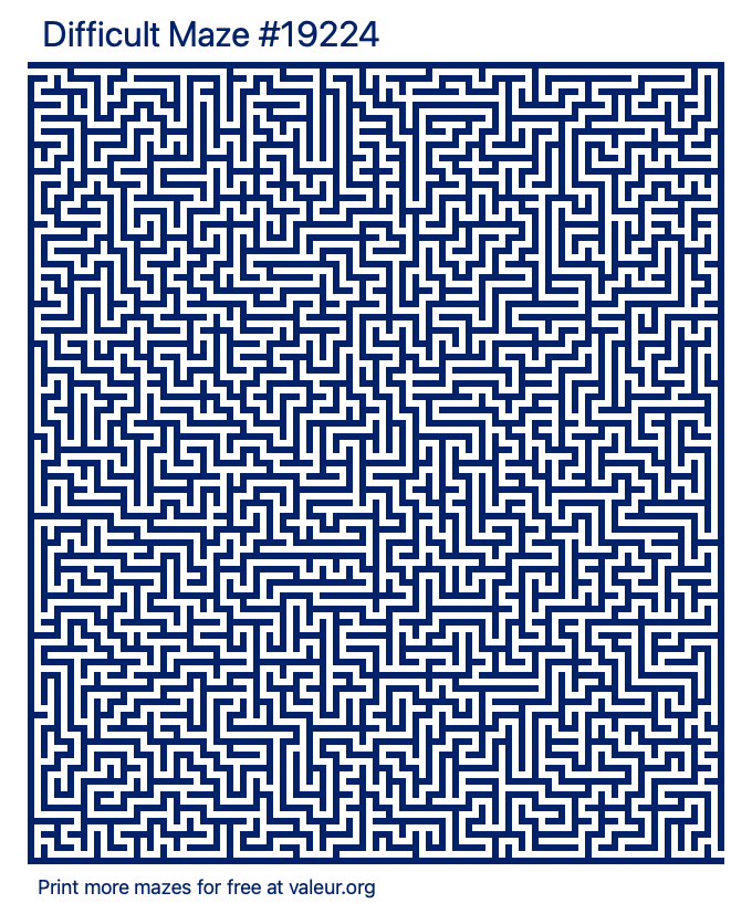 Free Printable Difficult Maze number 19224