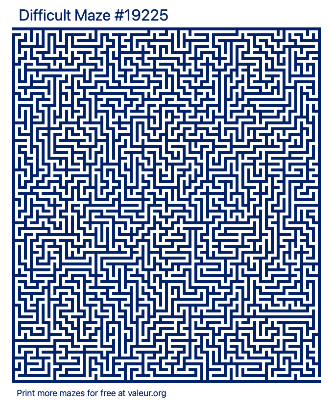 Free Printable Difficult Maze number 19225