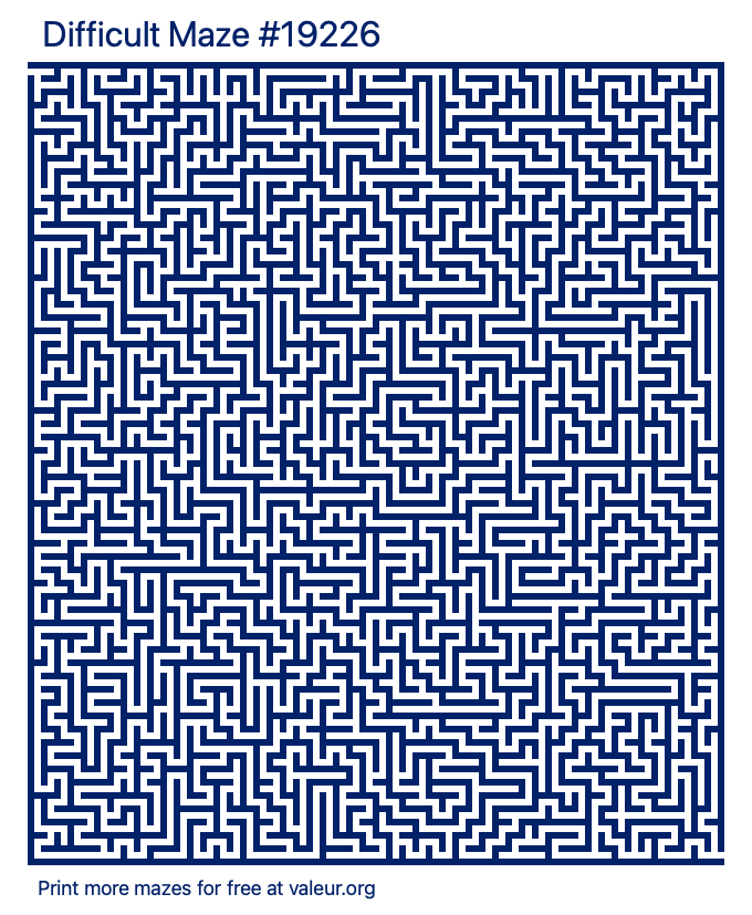 Free Printable Difficult Maze number 19226