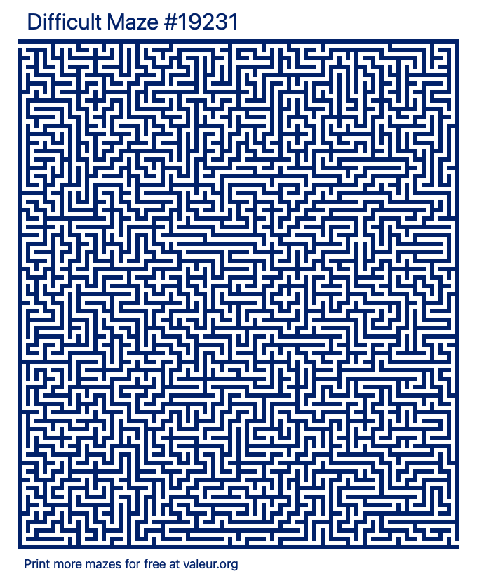 Free Printable Difficult Maze number 19231