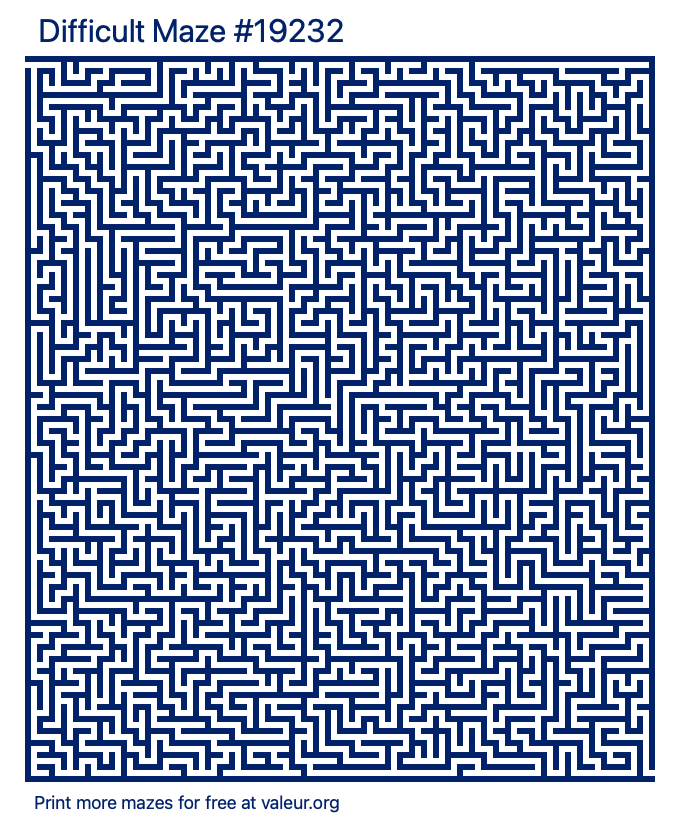 Free Printable Difficult Maze number 19232