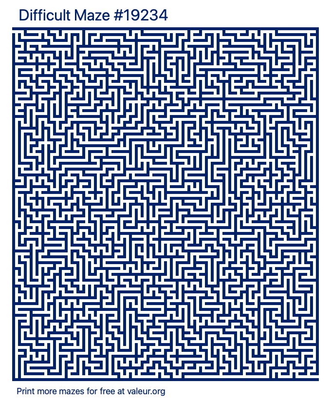 Free Printable Difficult Maze number 19234