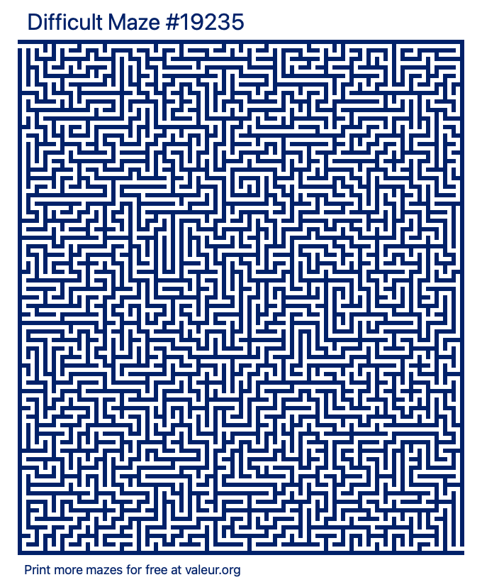 Free Printable Difficult Maze number 19235