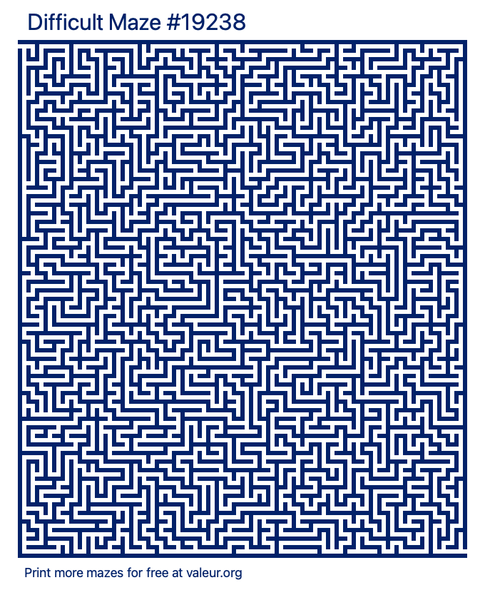 Free Printable Difficult Maze number 19238