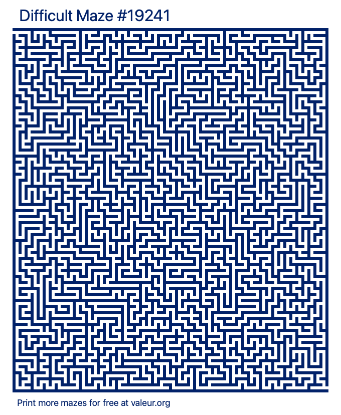 Free Printable Difficult Maze number 19241