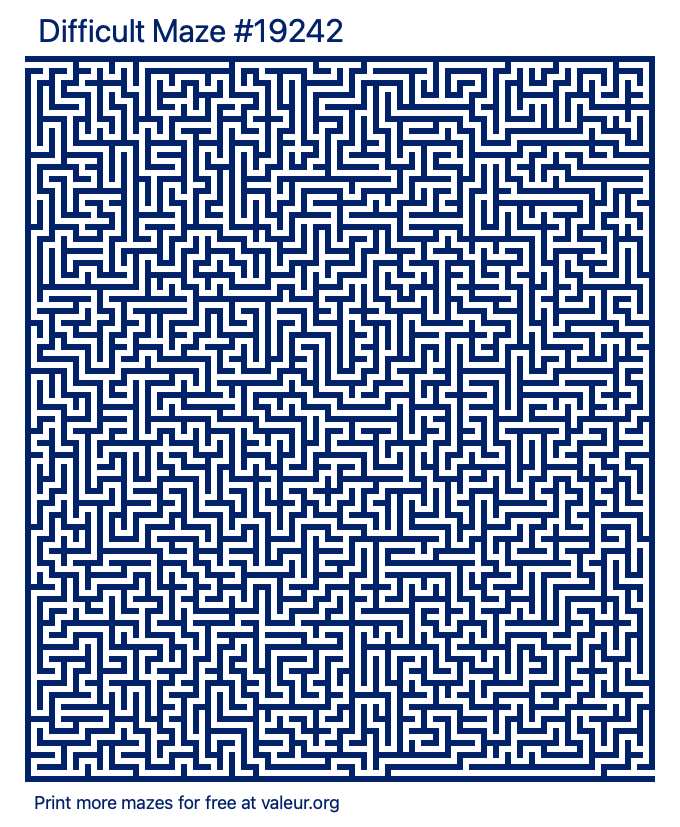 Free Printable Difficult Maze number 19242