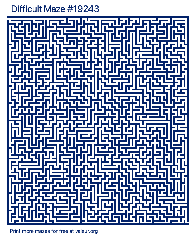 Free Printable Difficult Maze number 19243