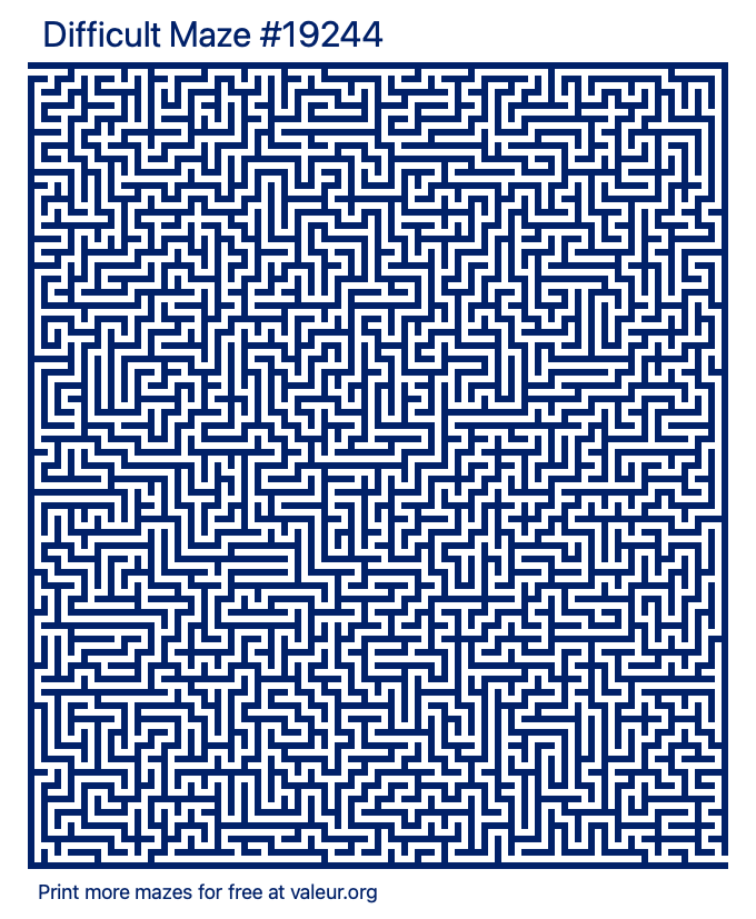 Free Printable Difficult Maze number 19244