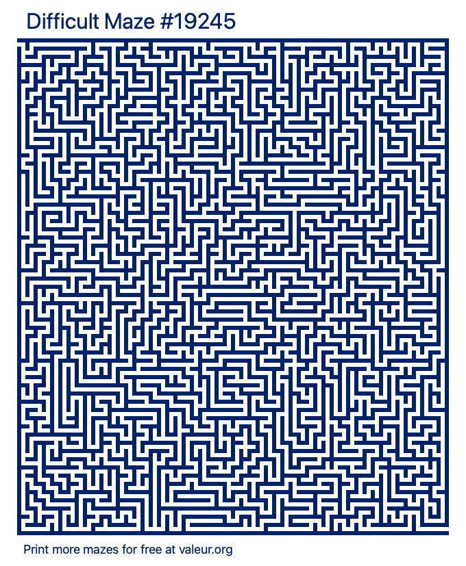 Free Printable Difficult Maze number 19245