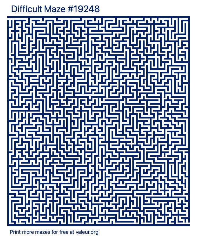 Free Printable Difficult Maze number 19248