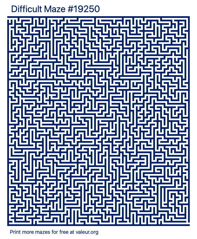 Free Printable Difficult Maze number 19250