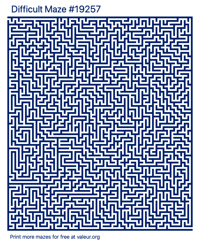 Free Printable Difficult Maze number 19257