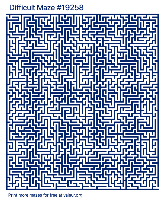 Free Printable Difficult Maze number 19258