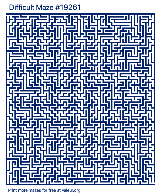 Free Printable Difficult Maze number 19261