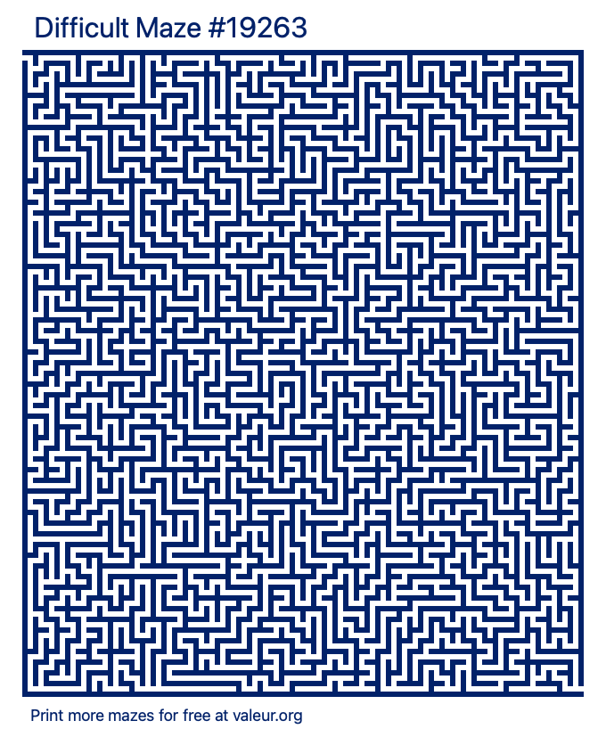 Free Printable Difficult Maze number 19263