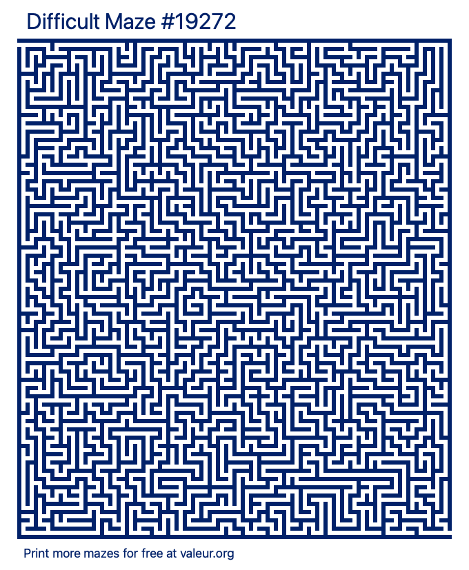 Free Printable Difficult Maze number 19272