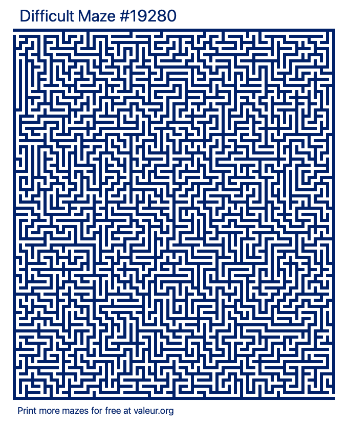 Free Printable Difficult Maze number 19280