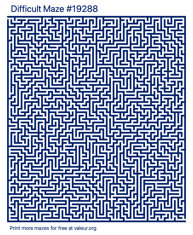 Free Printable Difficult Maze number 19288