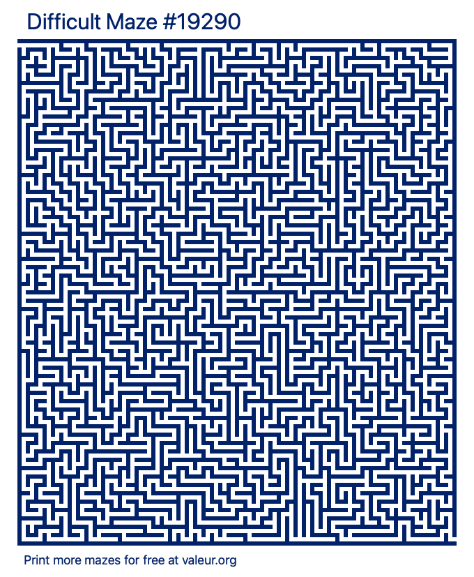 Free Printable Difficult Maze number 19290