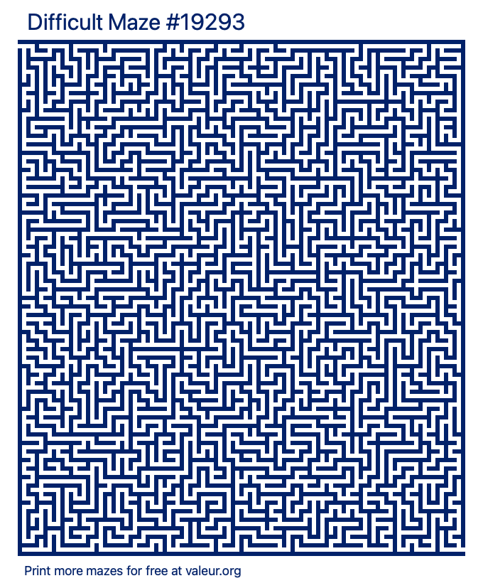 Free Printable Difficult Maze number 19293