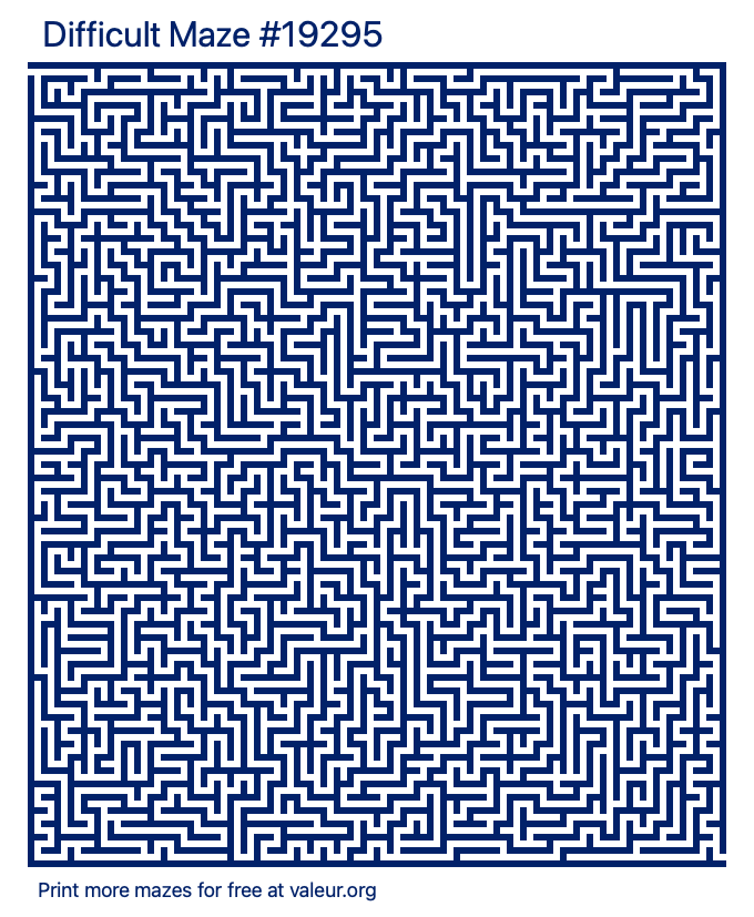 Free Printable Difficult Maze number 19295