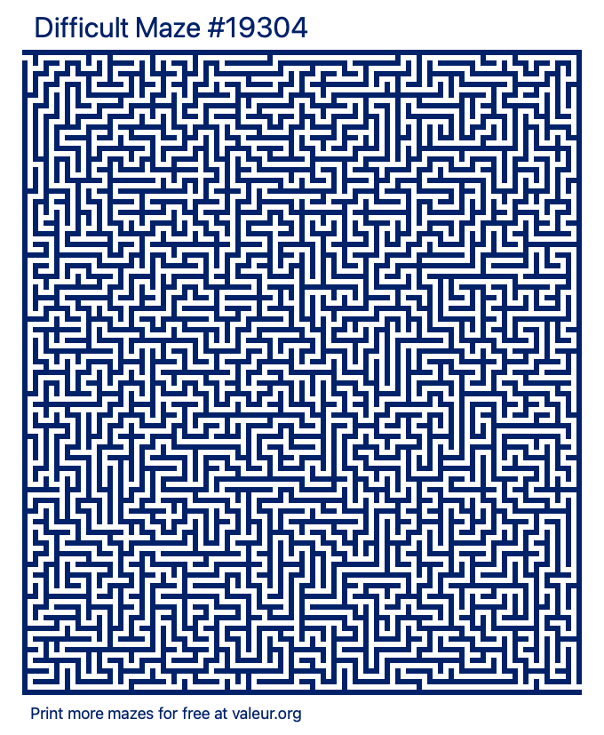 Free Printable Difficult Maze number 19304