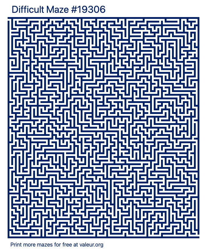 Free Printable Difficult Maze number 19306