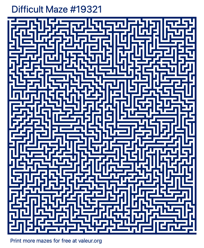 Free Printable Difficult Maze number 19321