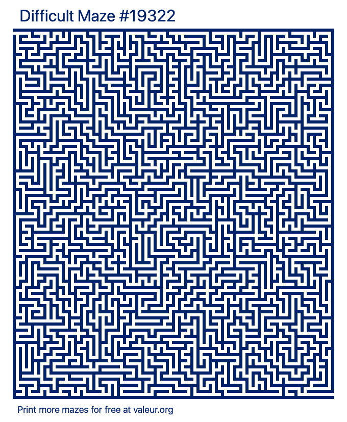 Free Printable Difficult Maze number 19322