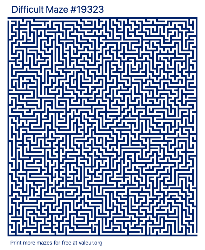 Free Printable Difficult Maze number 19323