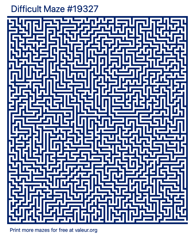 Free Printable Difficult Maze number 19327