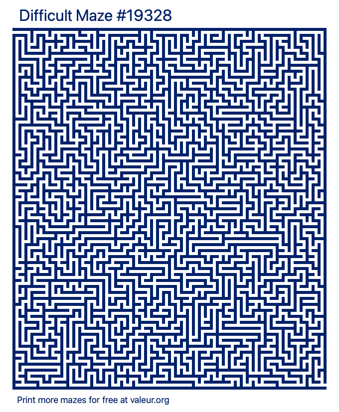 Free Printable Difficult Maze number 19328