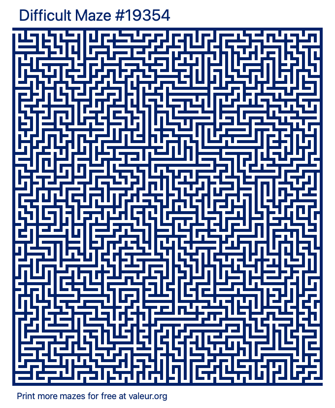 Free Printable Difficult Maze number 19354