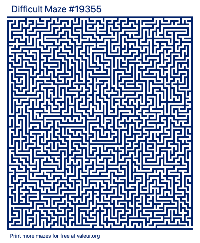 Free Printable Difficult Maze number 19355