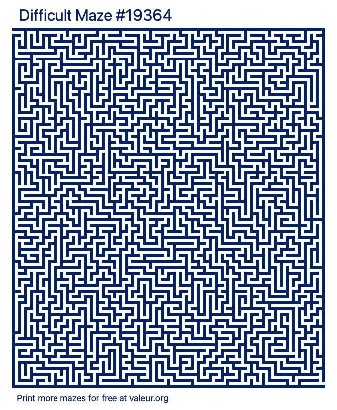 Free Printable Difficult Maze number 19364