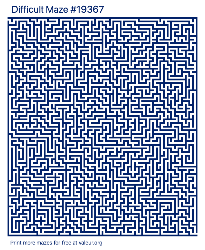 Free Printable Difficult Maze number 19367