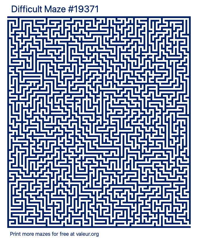 Free Printable Difficult Maze number 19371
