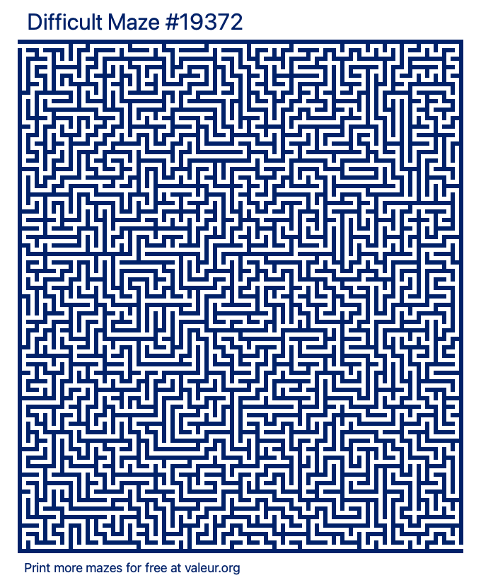 Free Printable Difficult Maze number 19372