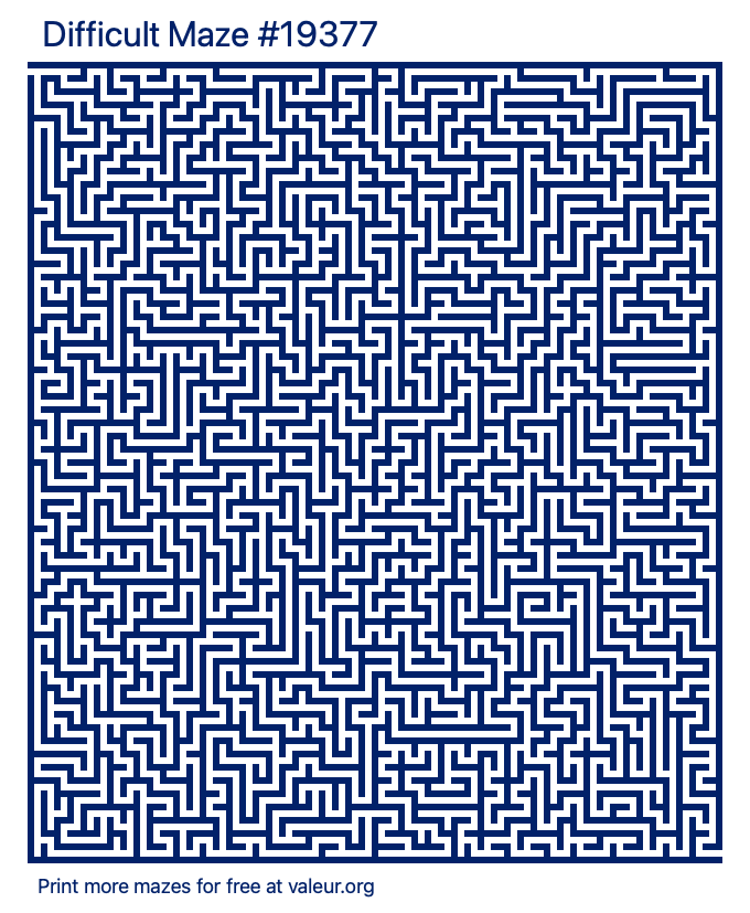 Free Printable Difficult Maze number 19377