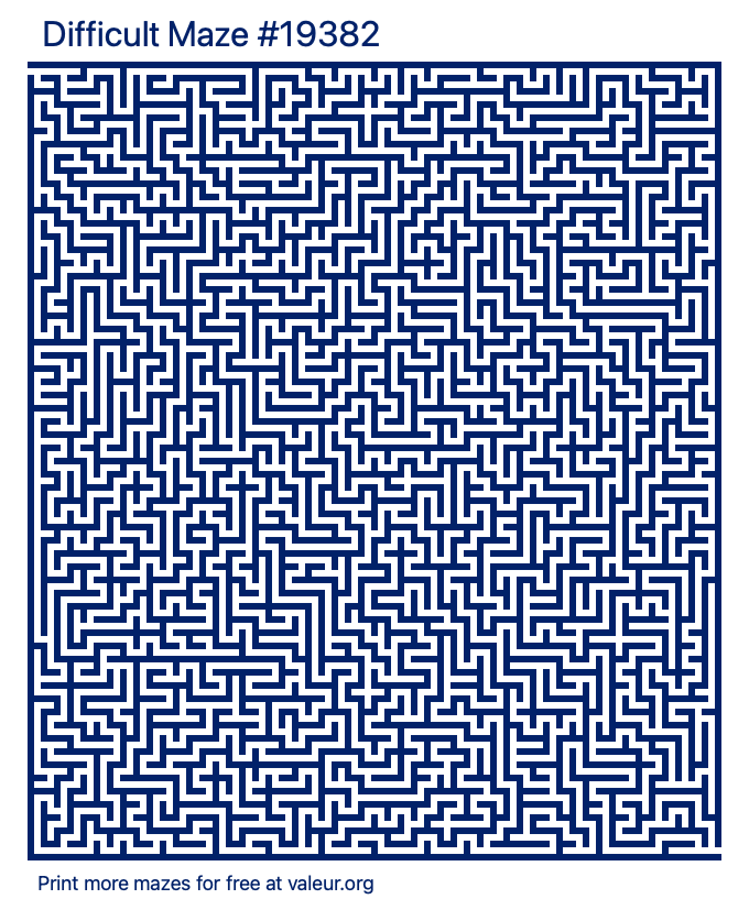 Free Printable Difficult Maze number 19382
