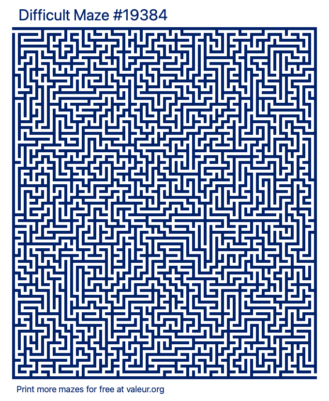 Free Printable Difficult Maze number 19384