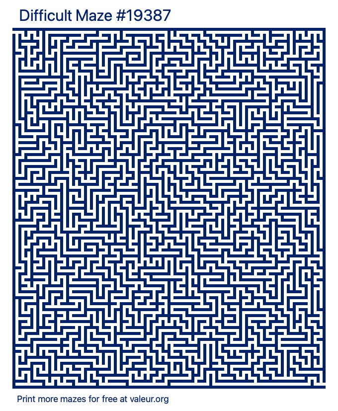Free Printable Difficult Maze number 19387