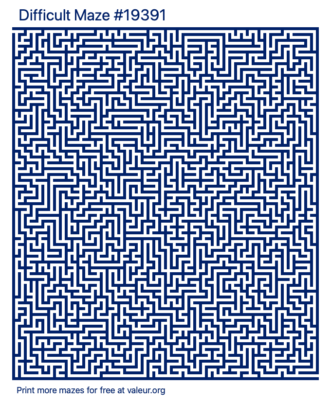 Free Printable Difficult Maze number 19391