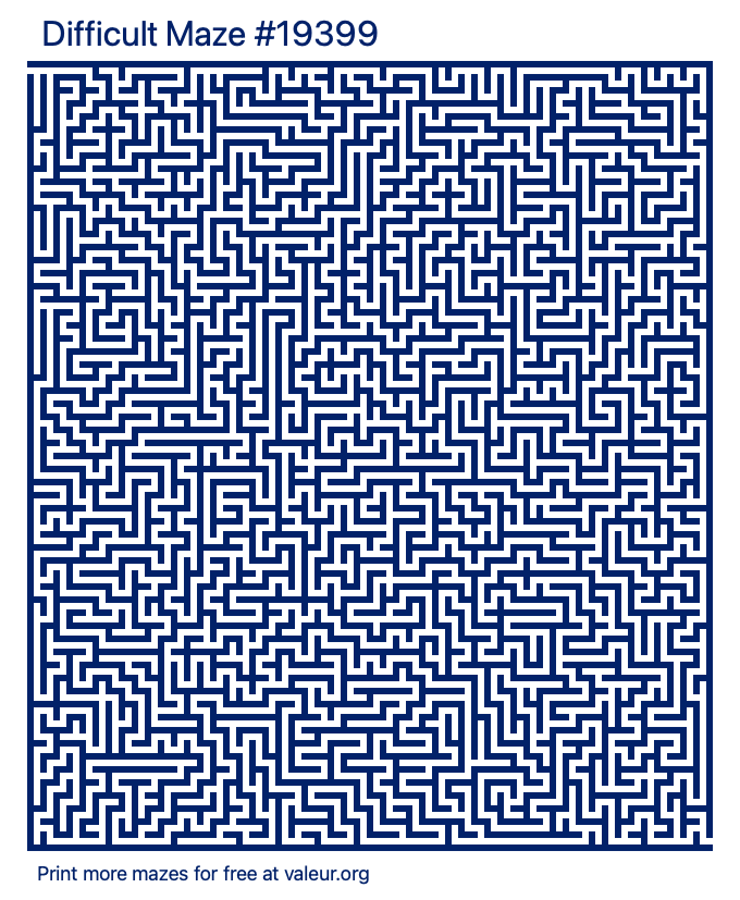 Free Printable Difficult Maze number 19399