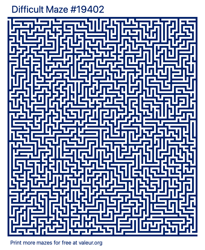 Free Printable Difficult Maze number 19402