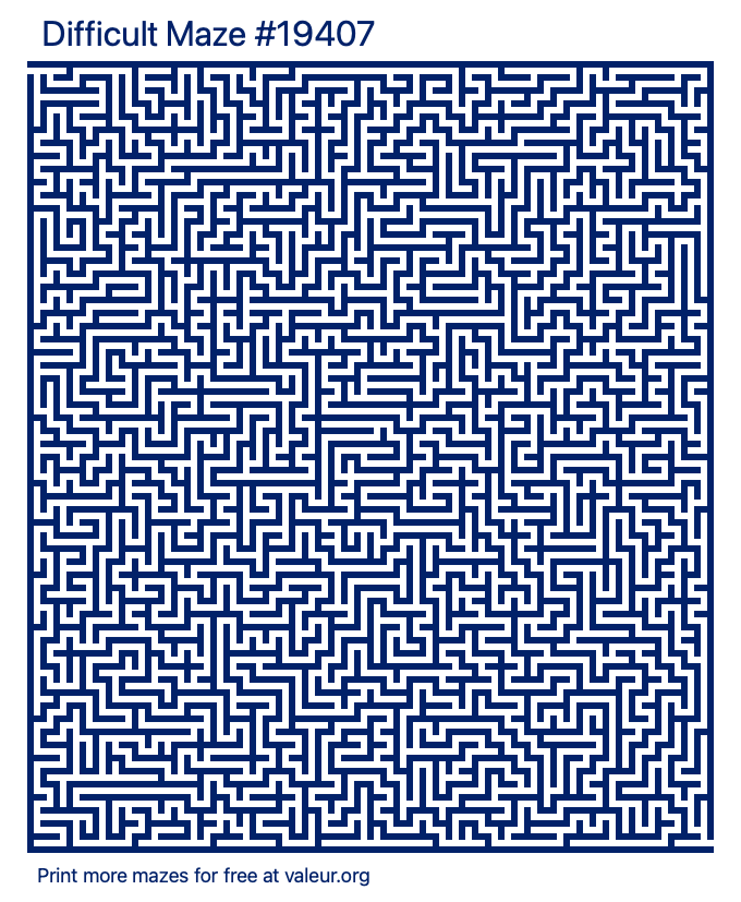 Free Printable Difficult Maze number 19407