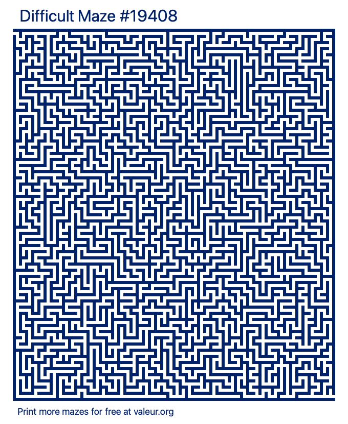 Free Printable Difficult Maze number 19408